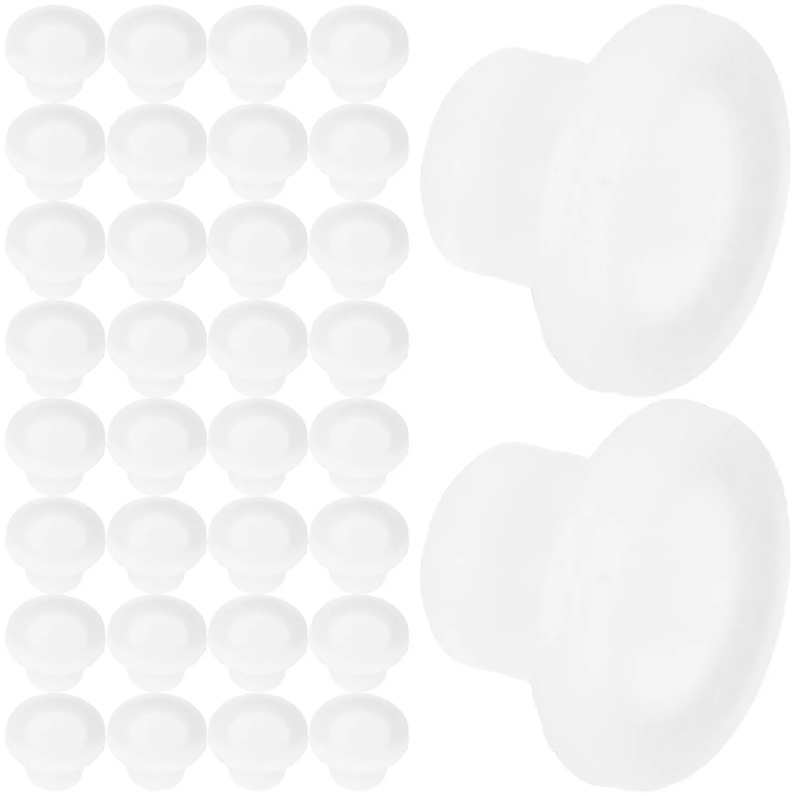 

100Pcs Silicone Screw Cap Covers Flexible Easy Install Round Button Plugs for Chair Bookcase Cabinet Panel Shelf Furniture Dust