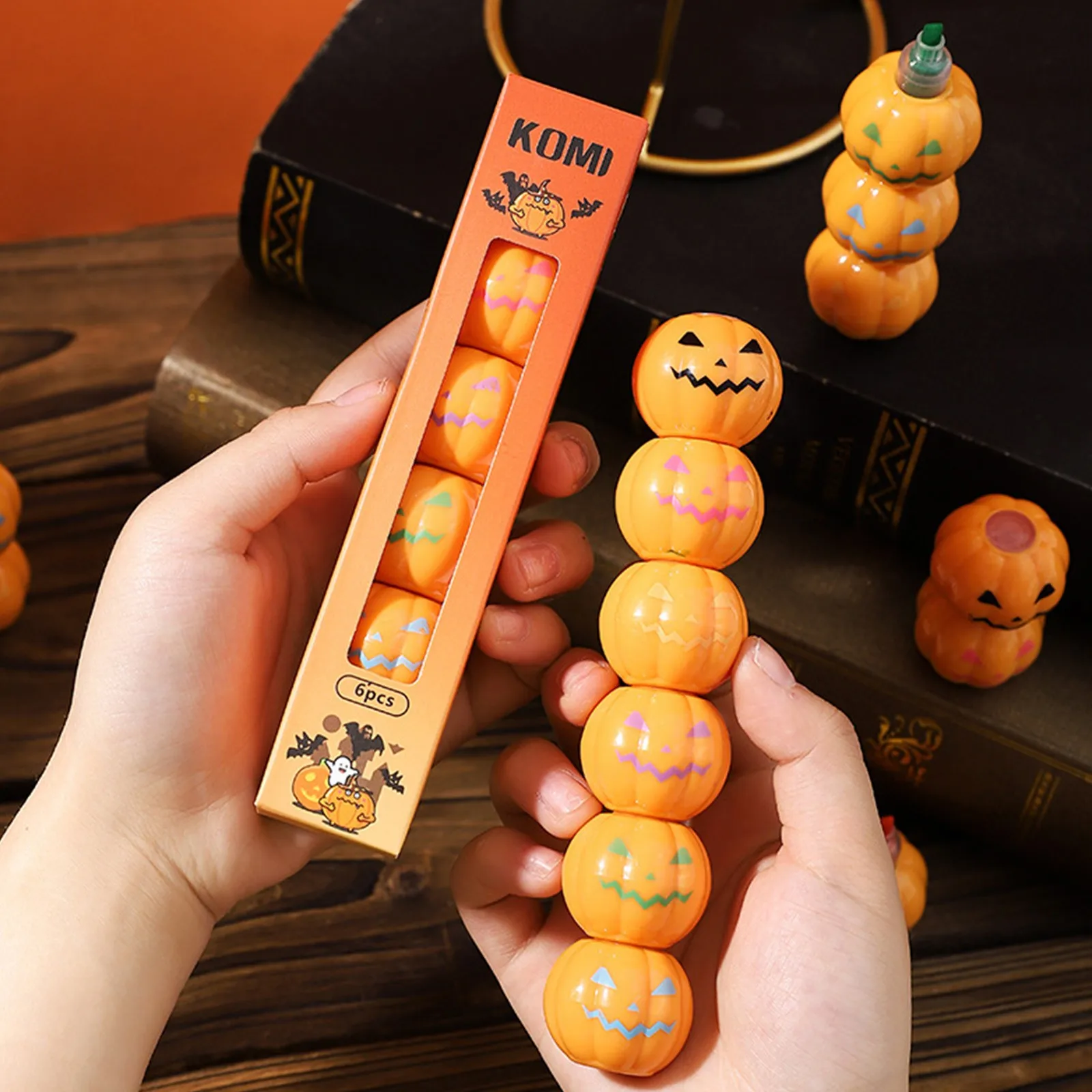 

Creative Halloween Pumpkin Highlighter Pen For Children Primary School Students To Mark Key Points And Notebook Pen Tool Series