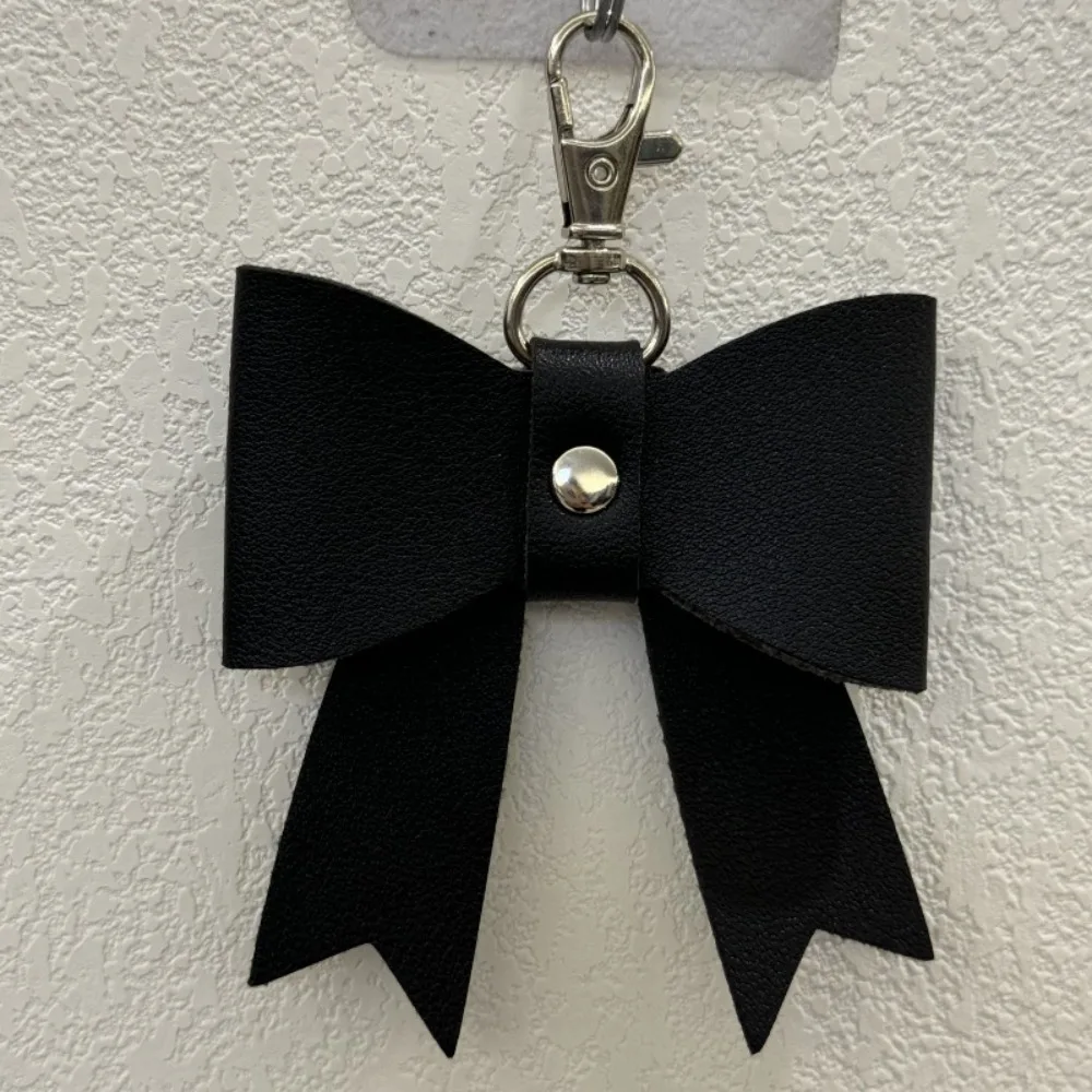 

Creative Korean Style Bowknot Leather Keyring Trendy Anti-lost Pu Key Chain Bag Charm Luxury Bag Pendant Couple