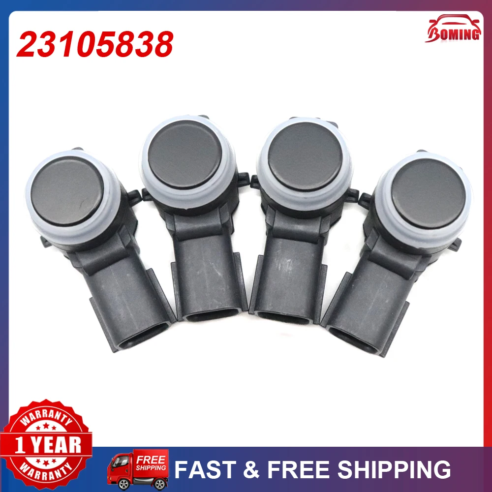 

4PCS New Car Black Assist PDC Parking Sensor Bumper Reverse Assist 23105838 For Cadillac