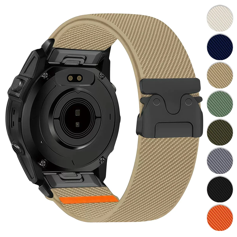 Быстросъемный ремешок 26, 22, 20 мм для Garmin Fenix 8, 7 Pro, 7S, 7X, 6S, 6X, 6, 5, Tactix 8, 7, нейлоновый браслет Parachute, ремешок для Fenix 8, 43 мм
