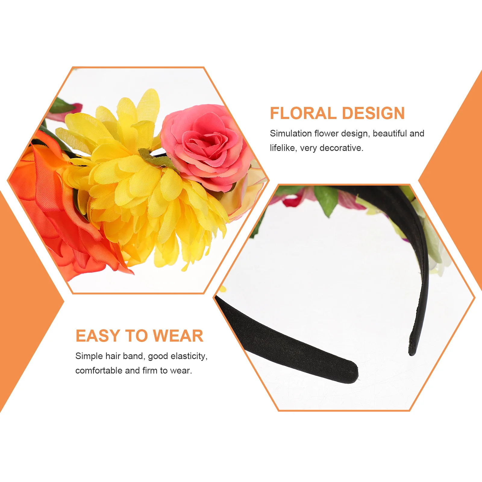 

Chic Rose Hair Wreath for Women and Girls Unique Floral Headband for Halloween Christmas Carnival Cosplay Party Wear Festival