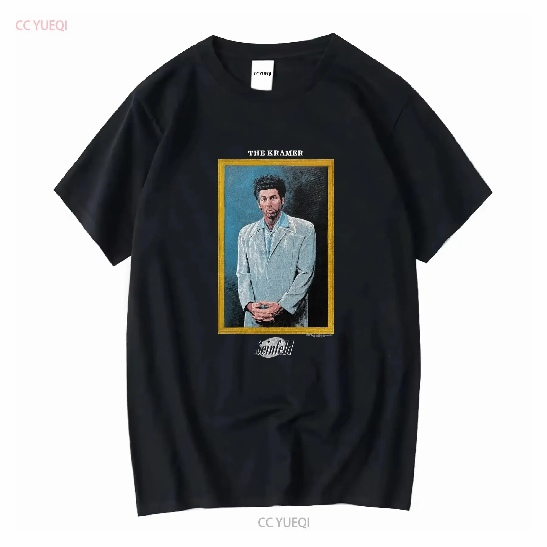 Vintage 90s 1997 Seinfeld The Kramer T Shirt Portrait Picture Frame TV Show XL vintage Washed streetwear Versatile Stretched