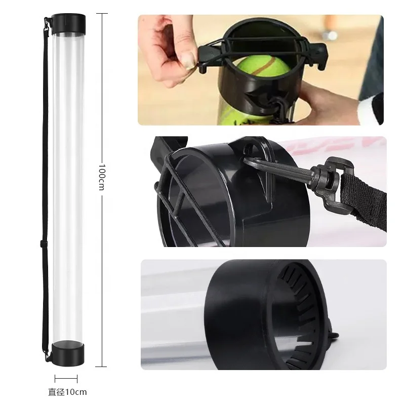 Tennis Ball Pick up Tube with Shoulder Strap Light Weight Ball Collector TennisBall Holder  Ball Pickerpromote sales