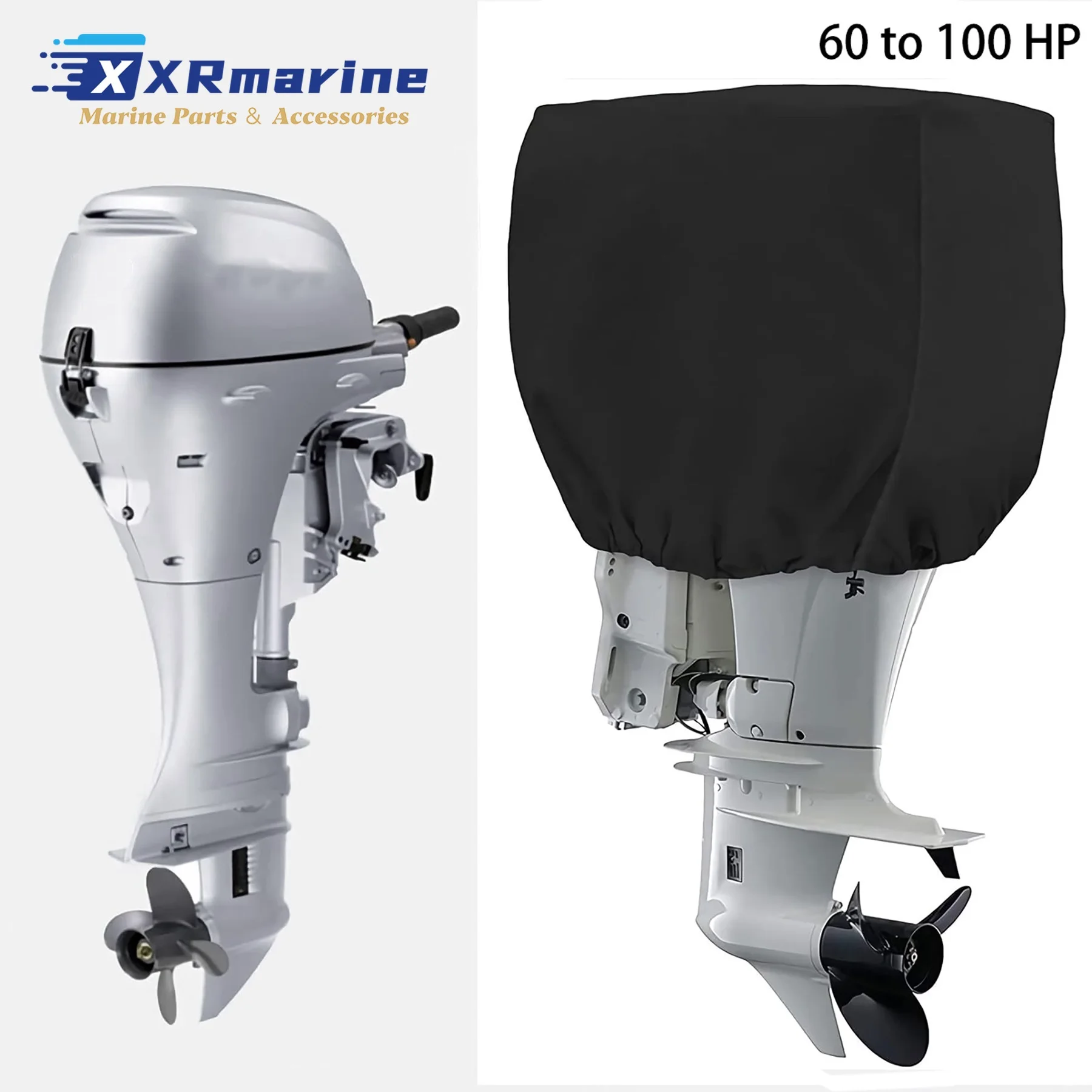 Fits for Mercury Yamaha Honda Suzuki Tohatsu Johnson Evinrude 60 65 70 75 80 85 90 100 HP Waterproof Boat Outboard Engine Cover