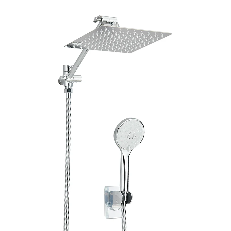 Stainless Steel 8/10/ Inch Overhead Showerhead 5 Modes With Extension Arm Multi-function Hand Shower Wall Mounted Showerhead S