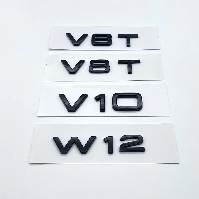 Glossy Black ABS Numbers Letters Q2 Q3 Q4 Q5 Q6 Q7 Q8 TDI TFSI 2.0T Emblem For Audi Q series Car Fender Trunk Rear Logo Sticker