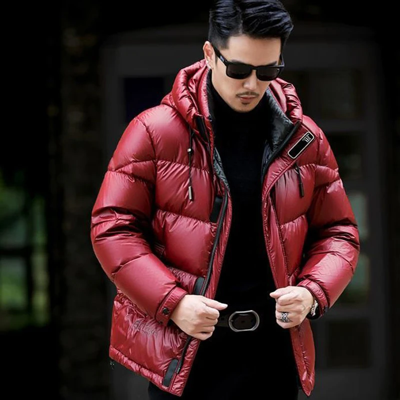 Down Jacket Men 90 White Duck Down Coats Man Winter Jackets Hooded Feather Padded Warm Puffer Jacket Men Luxury High Quality