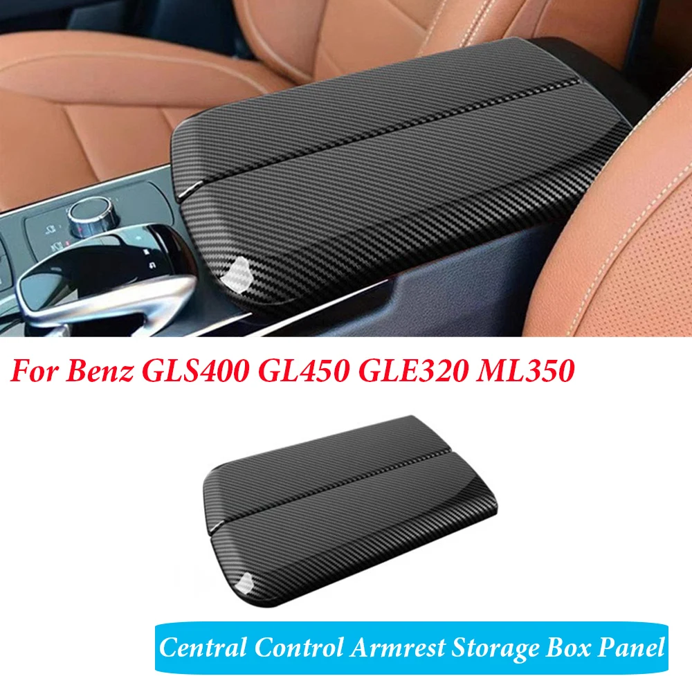 

New upgrade Car Central Control Armrest Storage Box Panel Trim Cover Frame For Mercedes For Benz GLS400 GL450 GLE320 ML350