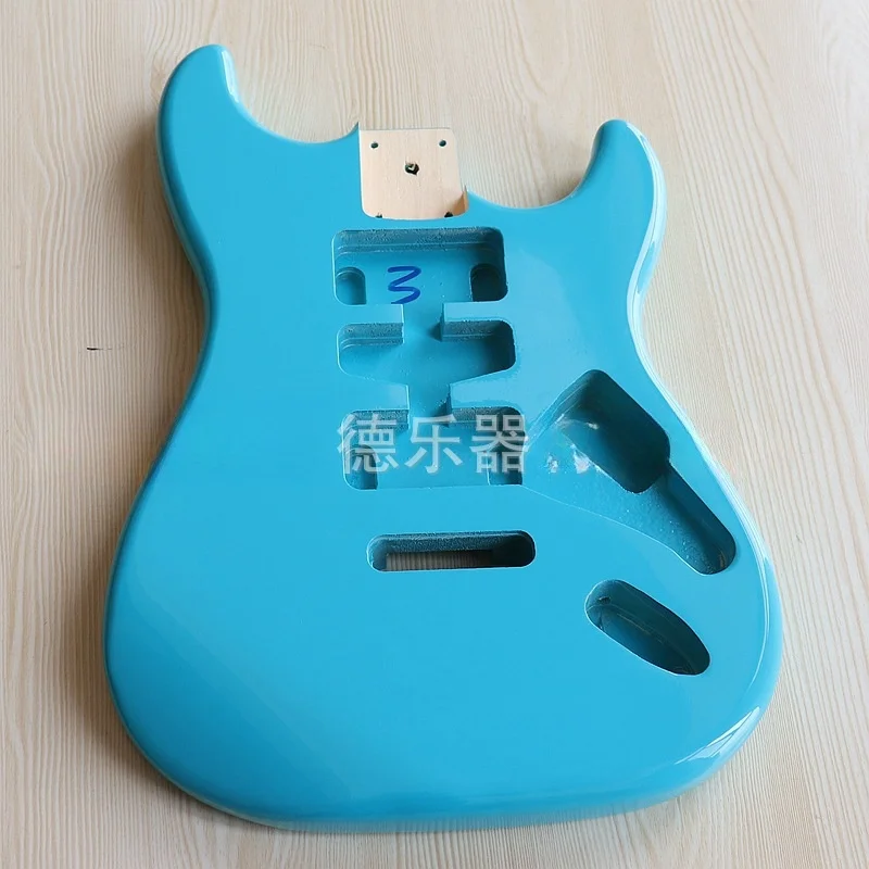 Electric Guitar Body DIY Electric Guitar Body Bright Surfing Green Guitar Assembly Modified Instrument Accessories