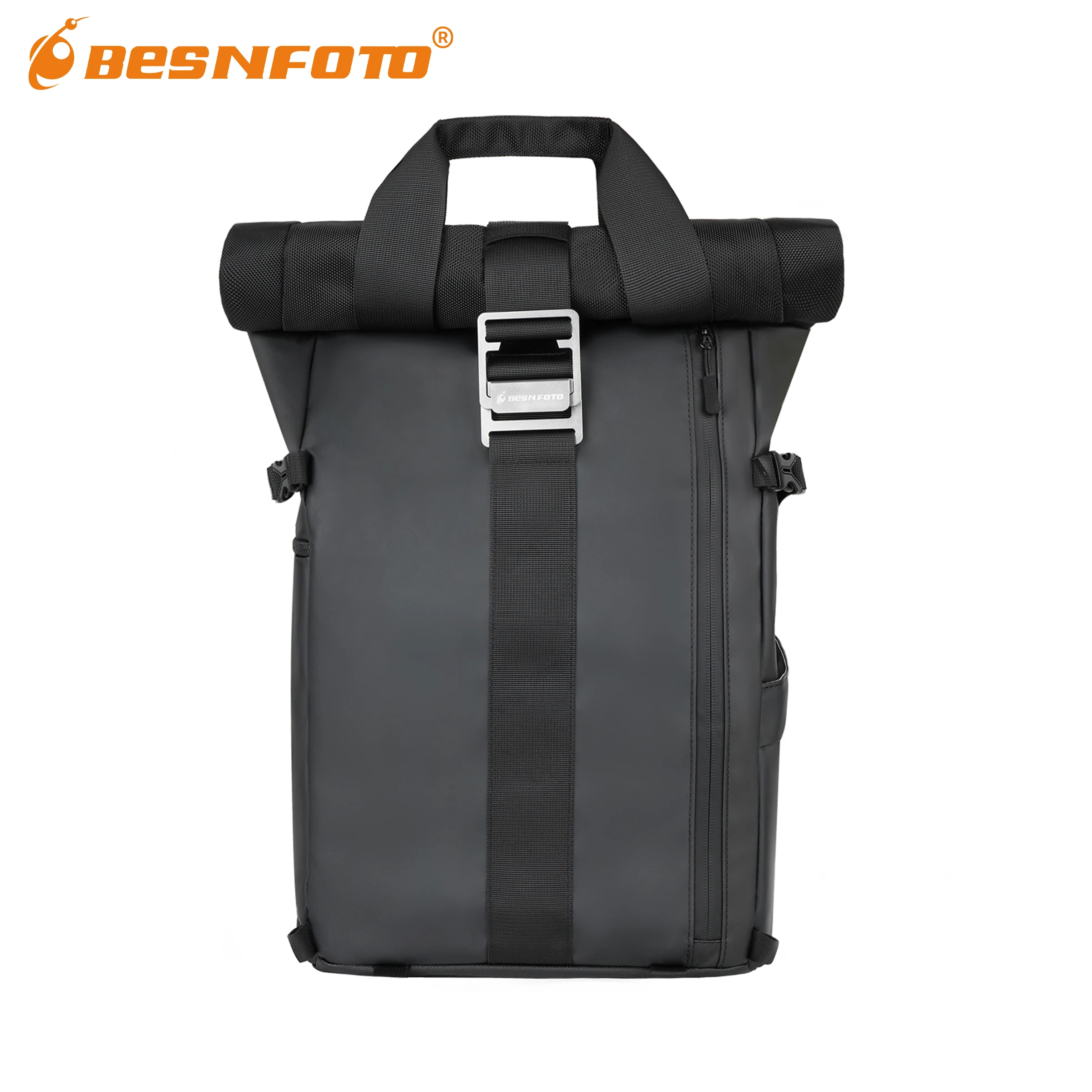 

Besnfoto Waterproof Camera Backpack with Laptop Compartment & Tripod Holder, Roll Top Photography Bag for Travel Hiking