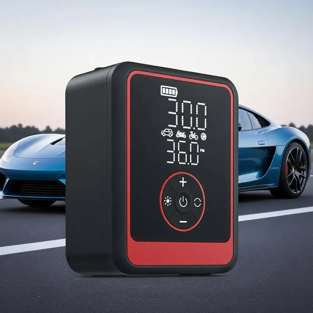

Upgraded Portable Air Compressor 150PSI for Car Tires with Digital Pressure Gauge, Smart Auto Stop