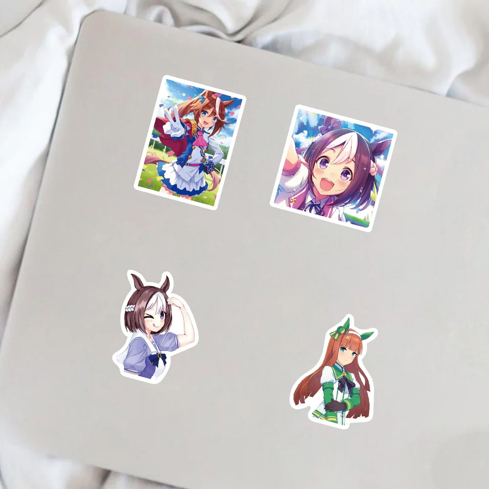 50Pcs Pretty Derby Stickers ,Quadratic Element Girl Anime Stickers,Laptops , Keyboards ,Backpacks ,Skateboards ,Luggage