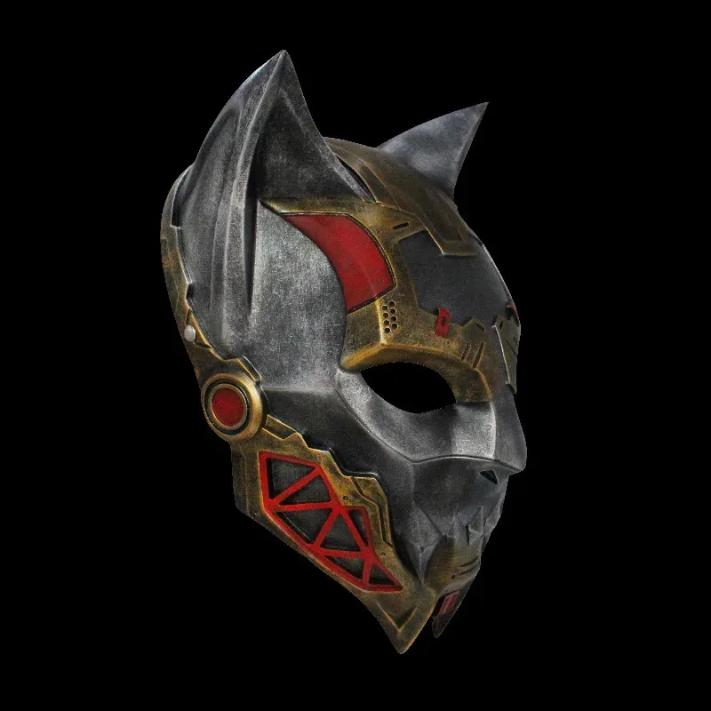 ภาพยนตร์ Mechanical Punk หมาป่าสีขาวคอสเพลย์หน้ากากหน้ากากผู้ใหญ่ฮาโลวีนสยองขวัญชุดเครื่องประดับ