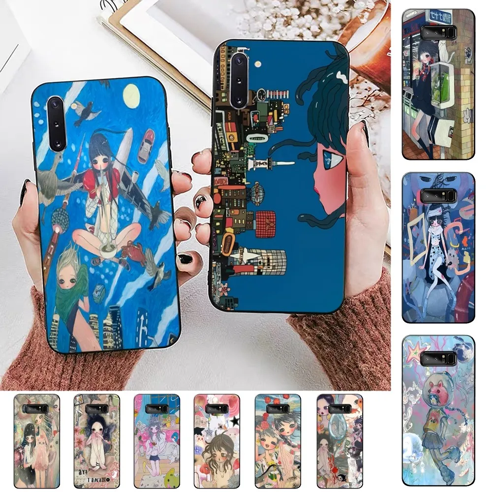 Aya Takano Phone Case For Samsung Note 8 9 10 20 Pro Plus Lite M 10 11 20 30 21 31 51 A 21 22 42 02 03