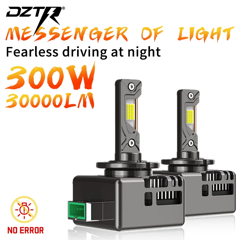 

DZTR Canbus D3S D1S D2S D4S D1R D2R D3R D8S LED Headlights HID Turbo LED 30000LM Two-sided CSP Chip 6000K 300W Plug&Play