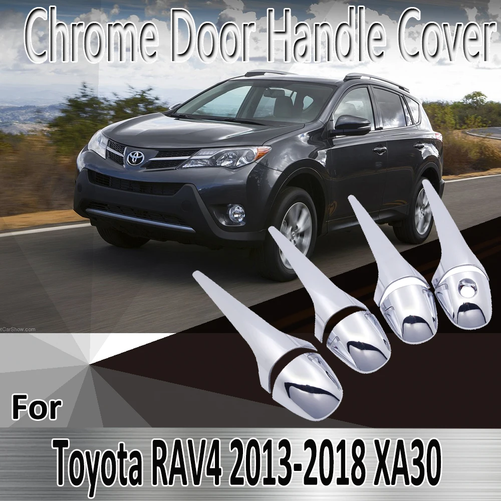 

For Toyota RAV4 2013-2018 XA30 2014 2015 2016 2017 Styling Stickers Decoration Chrome Door Handle Cover Refit Car Accessories