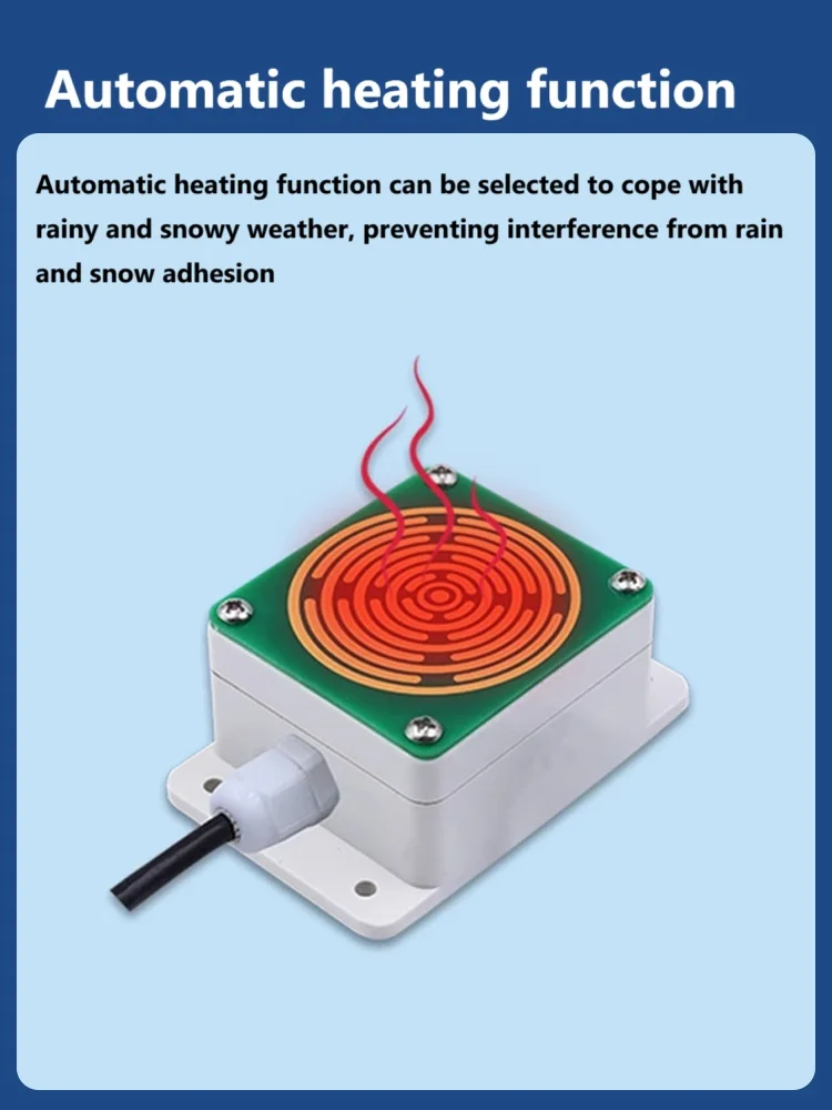 Rain and Snow Sensor Transmitter Weather Induction Detection Heating Anti-icing IP65 Output RS485 0-2V 0-5V 0-10V 4-20mA