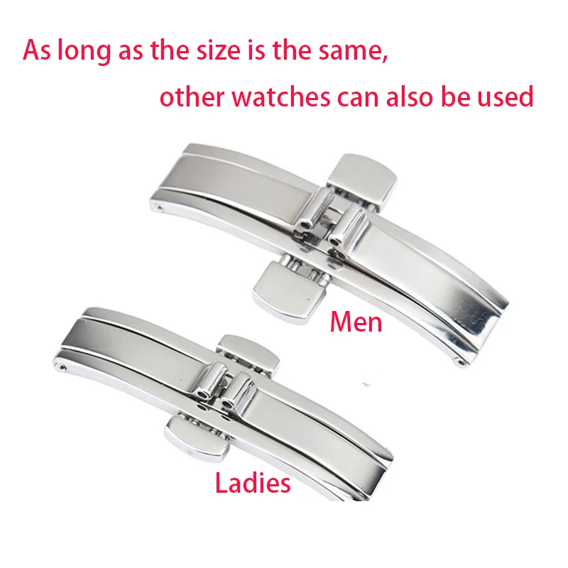 Watch Clasp Watchband Buckle Stainless Steel Buckle Watch Accessories Double Press Butterfly Buckle For 1853 Watch