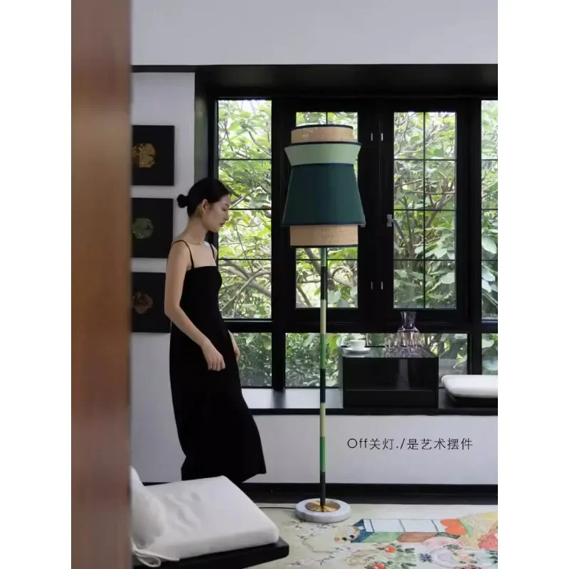 

Hand woven floor lamp