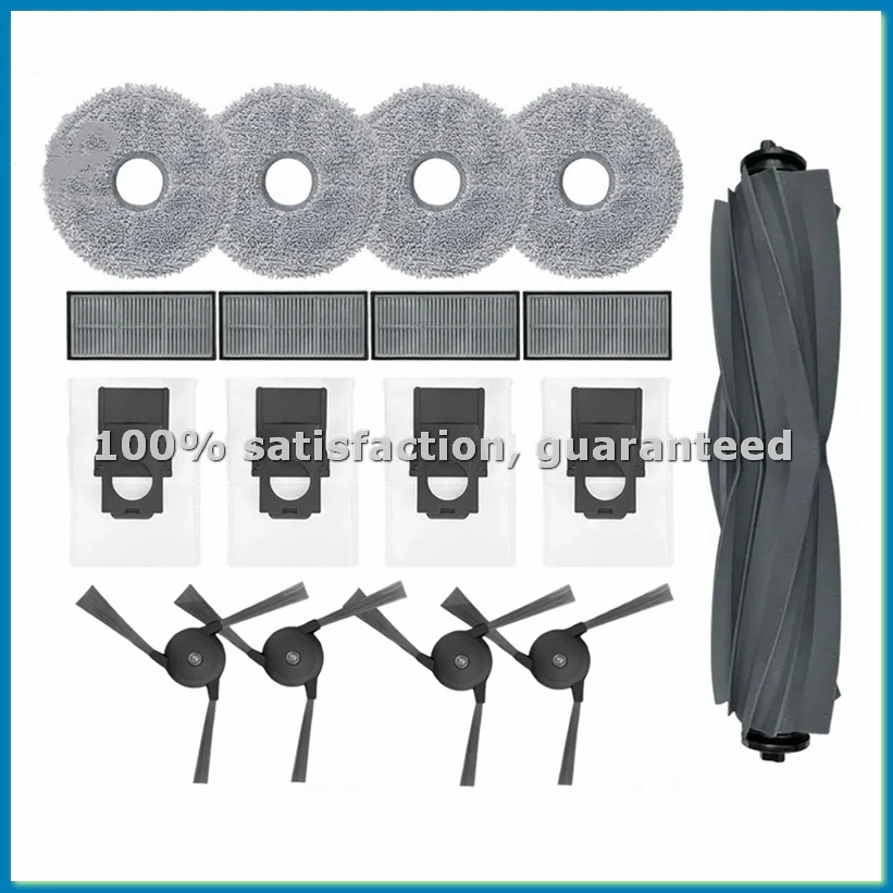 

Запчасти и аксессуары для робота-пылесоса X40 X40 Pro: основная и боковые щетки, HEPA-фильтр, салфетка для мытья полов, мешки для сбора пыли - ABLM