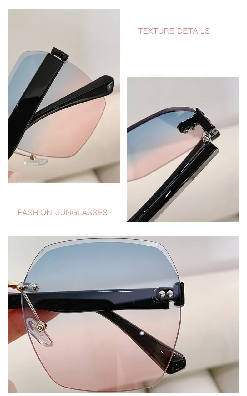 Brille Weibliche Koreanische Version Modische Sonnenbrille Rundes Gesicht Anti-Uv Starkes Licht Großes Gesicht Langes Gesicht Tawny Sonnenbrille – Detail 2