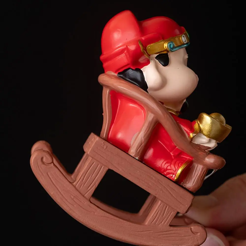 Resin God of Wealth Ornament Blessing Design Rotating Caishen Sculpture Fortune Theme Best Wishes