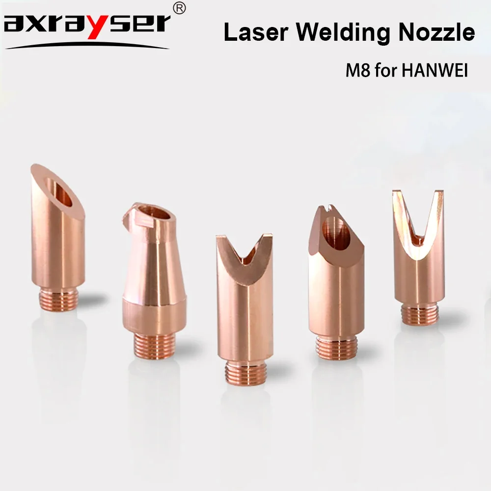 

Axrayser Laser Welding Copper Nozzle H28 M8 D10.5 Wire Feed for HANWEI Handheld Fiber Laser Welding Head Parts
