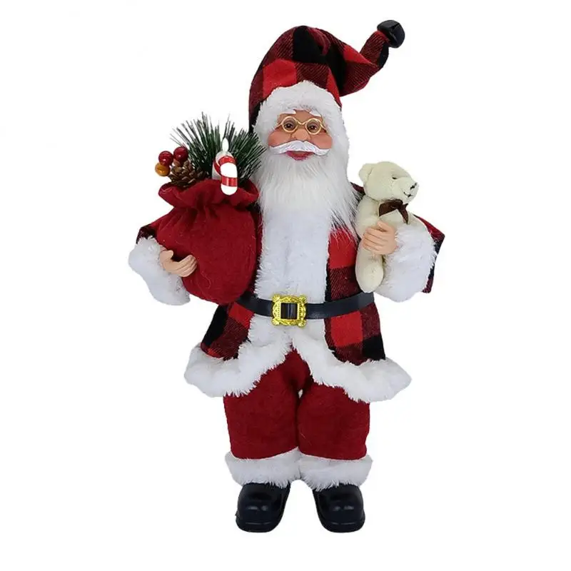 2025 Christmas New Old Man Doll Show Window Decoration Supplies 30cm Standing Santa Claus