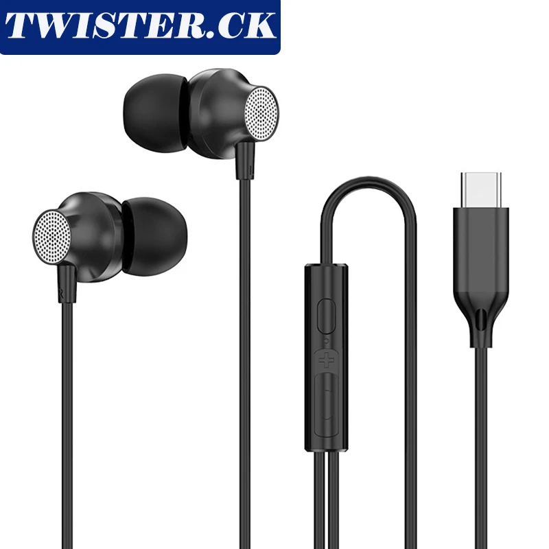 หูฟังชนิด In-Ear ชนิด C แนวสปอร์ตหูฟังชนิด IN-C แนวคนขับทำจากทองแดงหูฟังเพลงเบสสำหรับโทรศัพท์ MP3