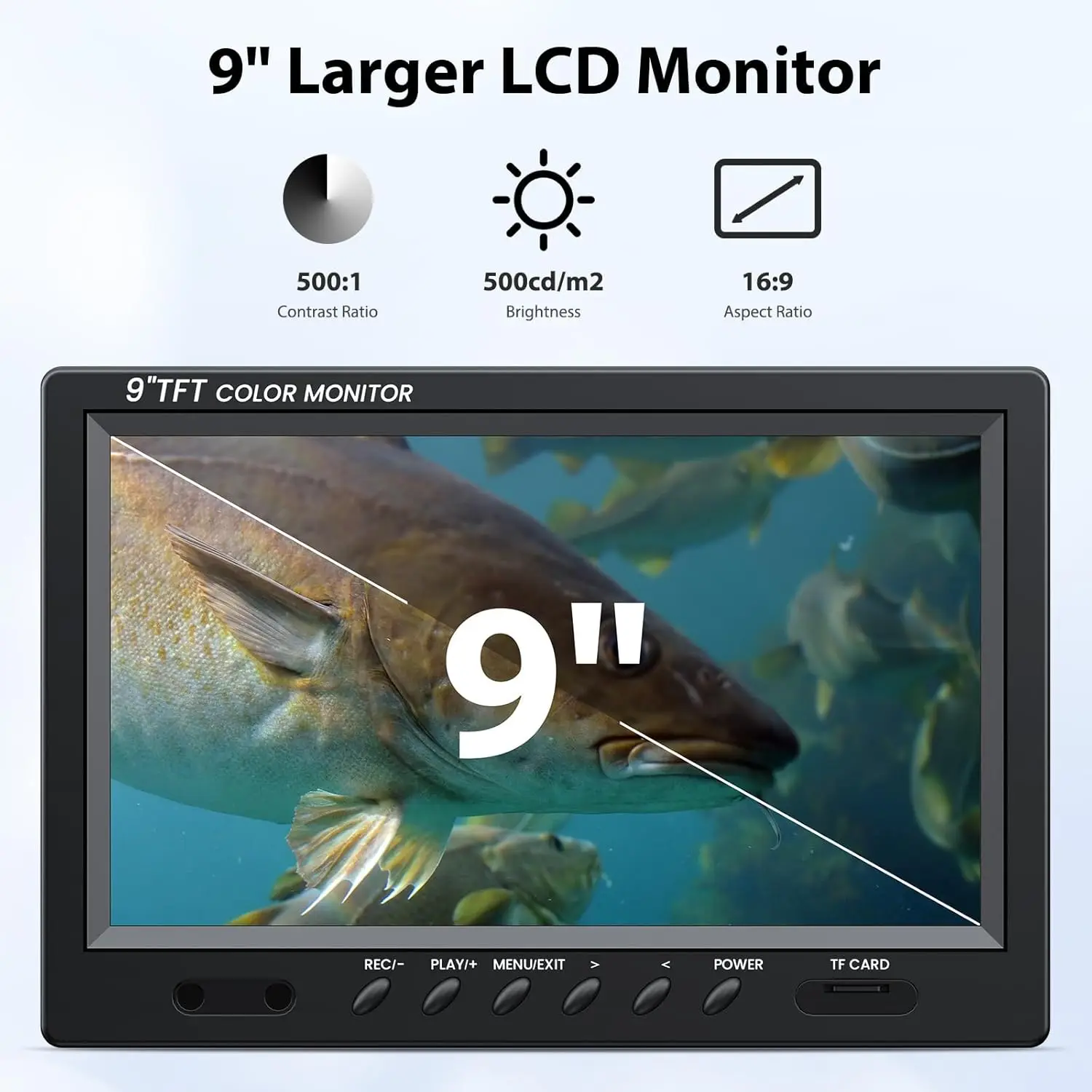 Underwater Fishing Camera Portable Video Fish Finder 9 inch LCD Monitor 1000TVL Waterproof Camera Underwater DVR Video Fis