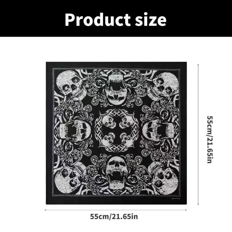 39BD Erwachsene Unisex Radfahren Halstuch Western Skull Print Bandanas für Street Dance – Detail 6