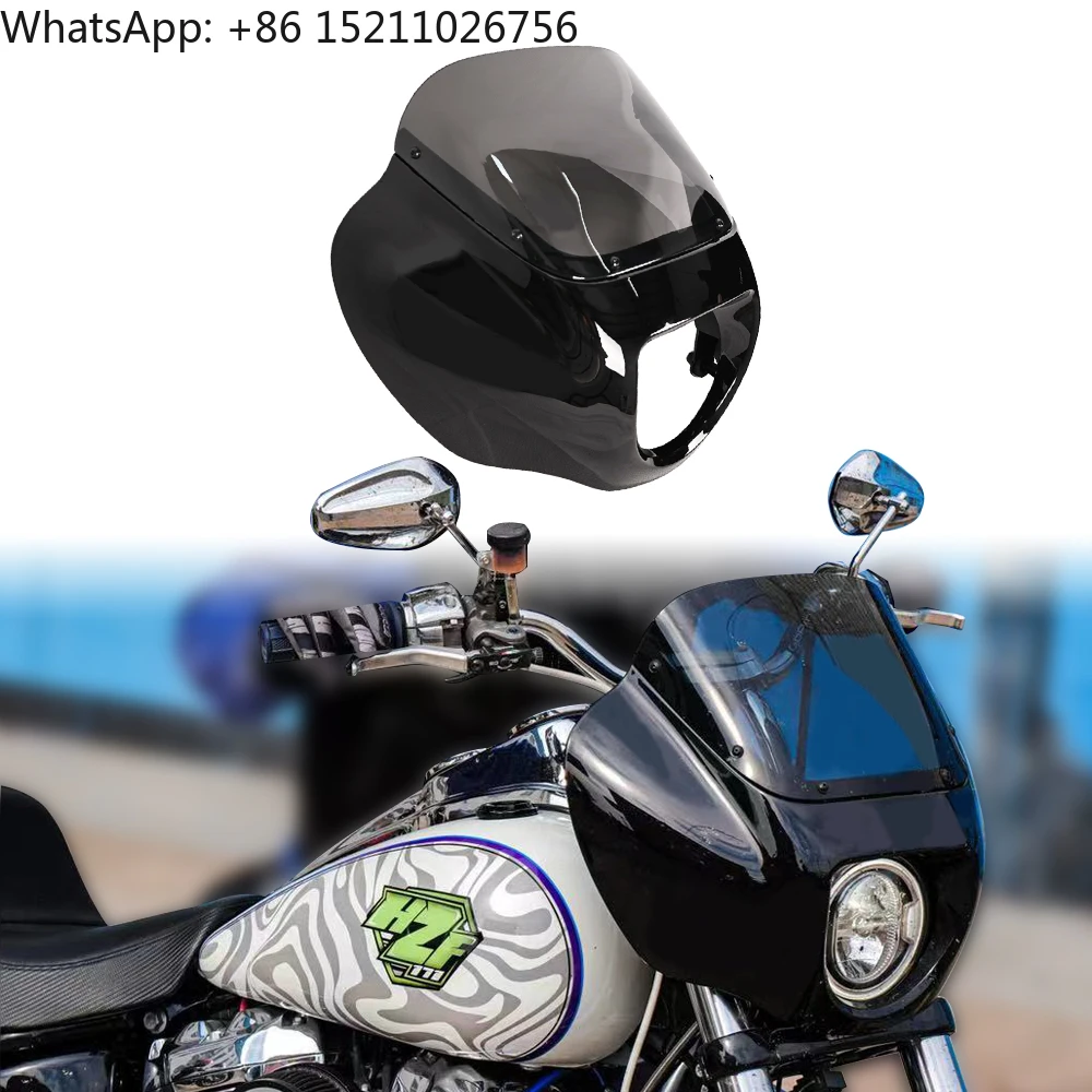 Quarter Fairing Plastic Black-Smoke with Standard 9inch Windshield 2018 Later Softail Street Bob FXBB/FXST Retrofit/Upgrade