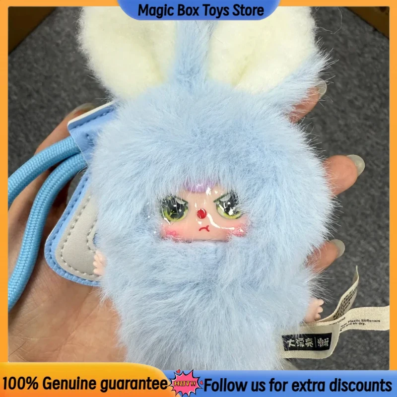 Genuíno bebê três super mini coelho caixa cega brinquedo bonito vinil carta saco pingente caixa mistério menina chaveiro aniversário presente na moda