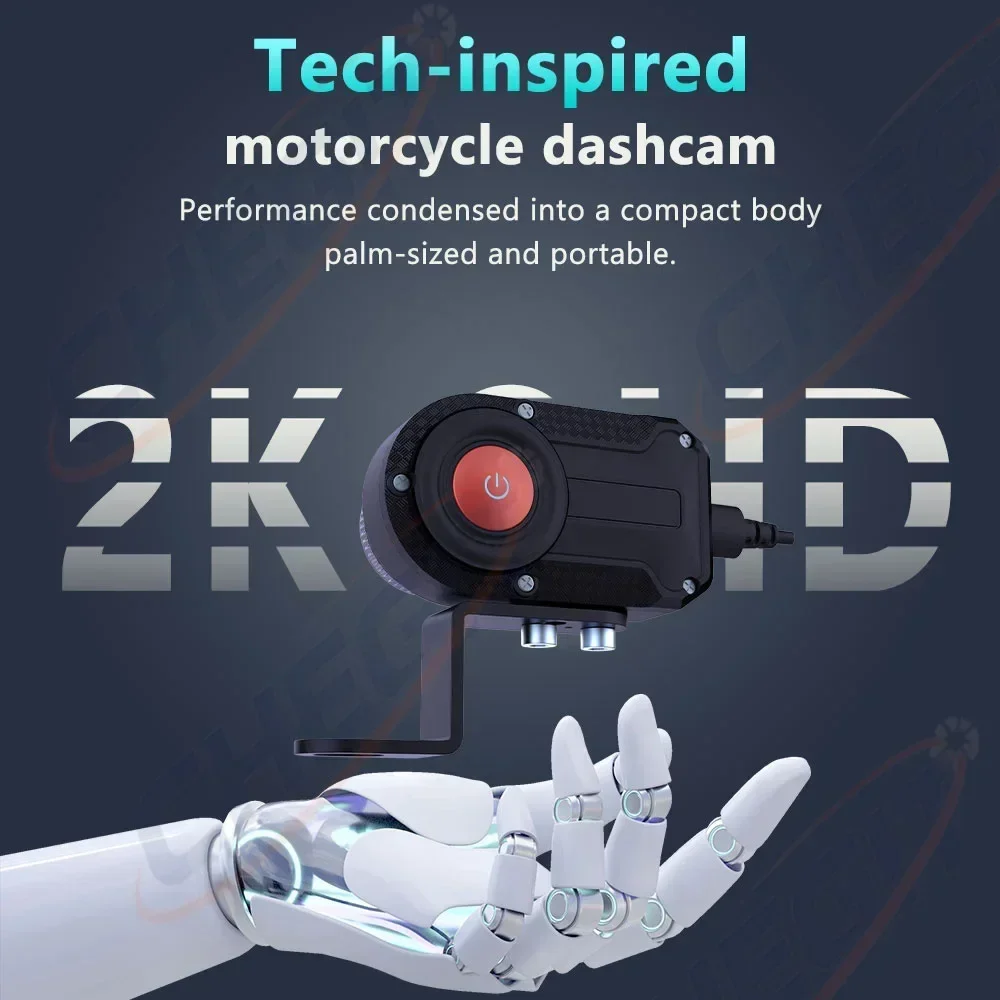 New 2K HD Motorcycle Driving Dash Cam Camcorder IP65 Mountain Electric Bike Bicycle Motorcycle Helmet Camera Outdoor Black Box