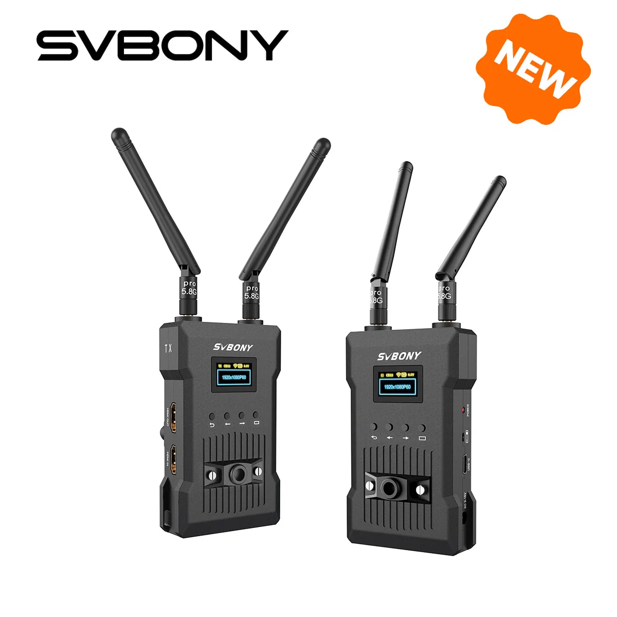 

Svbony ST1 4K Беспроводная система передачи видео для личной телевизионной съемки и студийной съемки видеотелевидения 1000 футов
