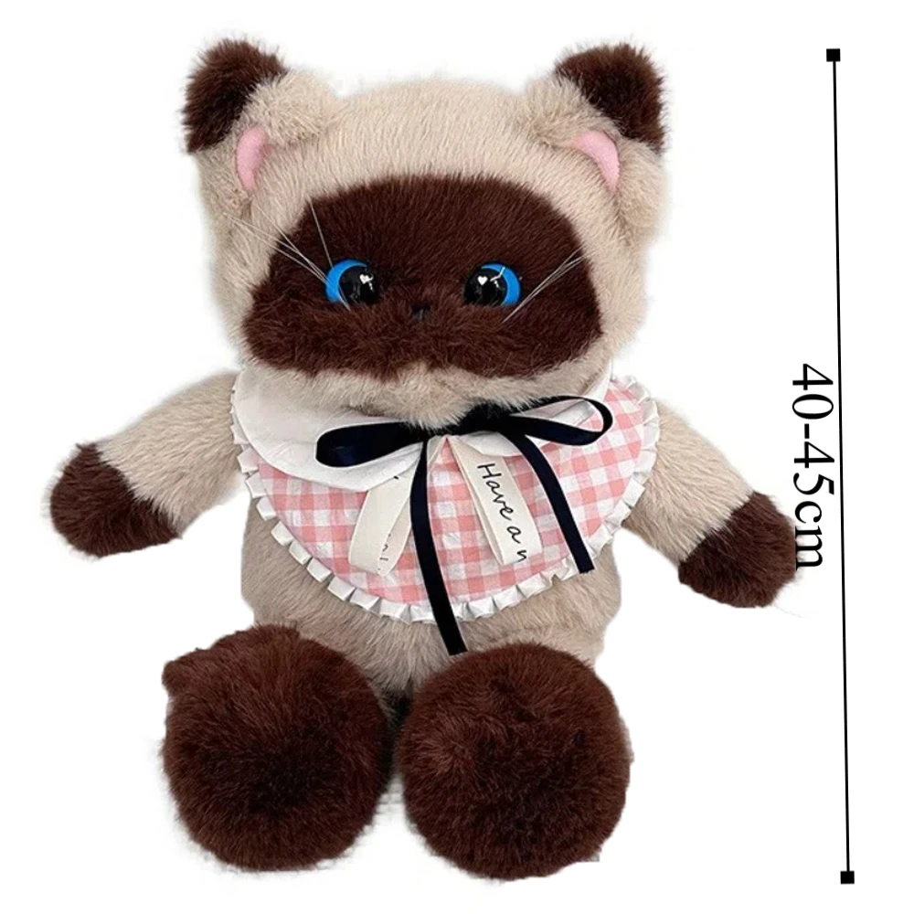 Divertimento Calico Gatto Caffè Gatto Zaino in peluche Cartone animato Mucca Gatto Gatto Siamese Borsa in peluche Simulazione Gatto soffice Peluche Bambola Zaino Amici