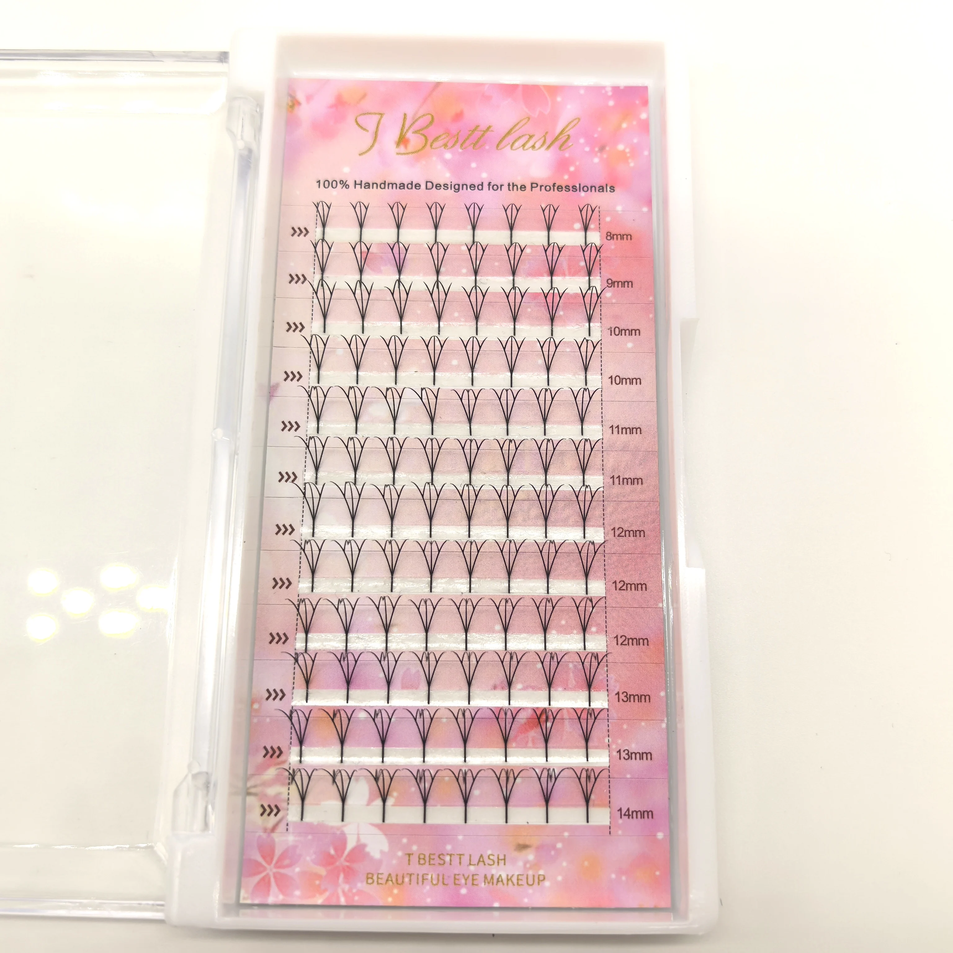 Tbestt Comic Spire Eyelash Extension Individual Premade Volume Fans Natural Cashmere False Eyelashes Feather Shape Eyelashes