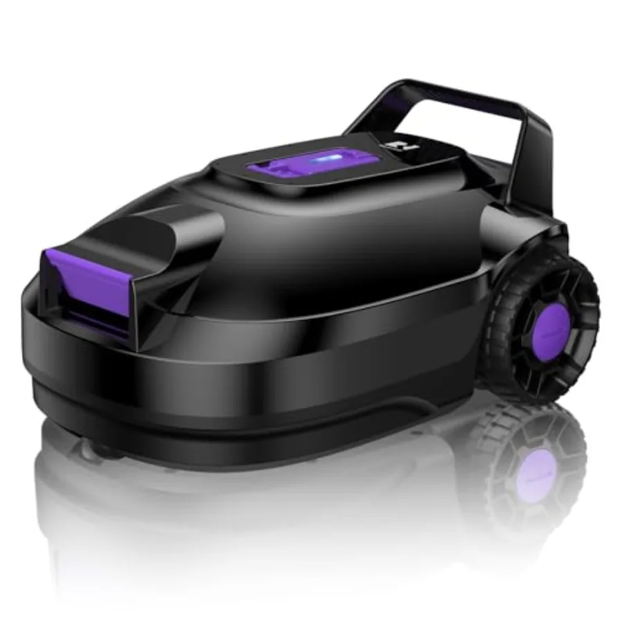 Redroad Cordless Robotic Pool Cleaner with Dual-Drive Motors and Dual-Layer Filtration for Above-Ground and Flat Pools Red 180M