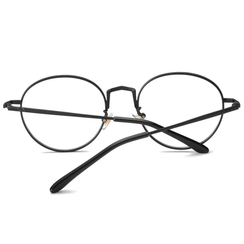 إطار نظارات بيضاوية عتيقة أدبية للرجال والنساء ، نظارات مرآة مسطحة بسلك ذهبي كبير ، إصدار عصري #3