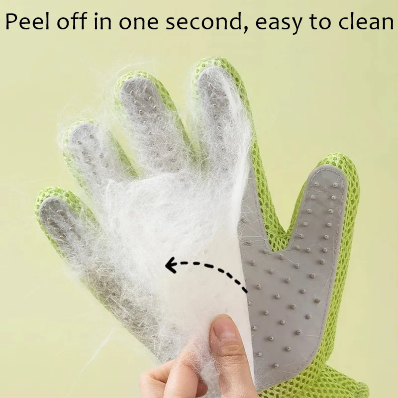 Pet Grooming Two-sided Gloves Cat Cleaning Bathing Massage Gloves Silicone Dog Hair Removal Adhesive Brush Comb