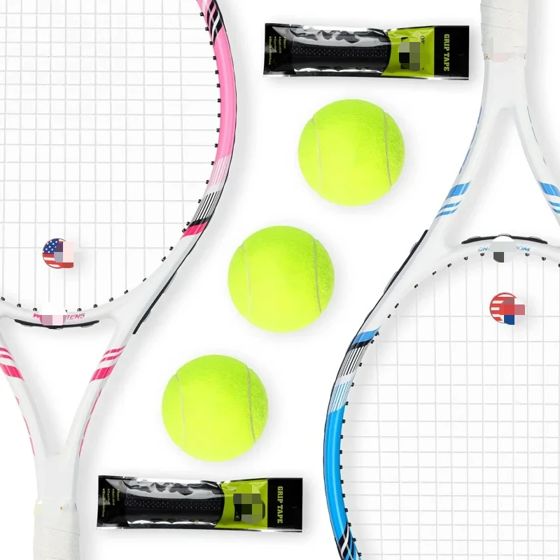 Pro Tennis Racket for Adults,2 Player 27 inch Speed Tennis Racquet Acceptable for Beginner and Professional with 3 Tennis Balls