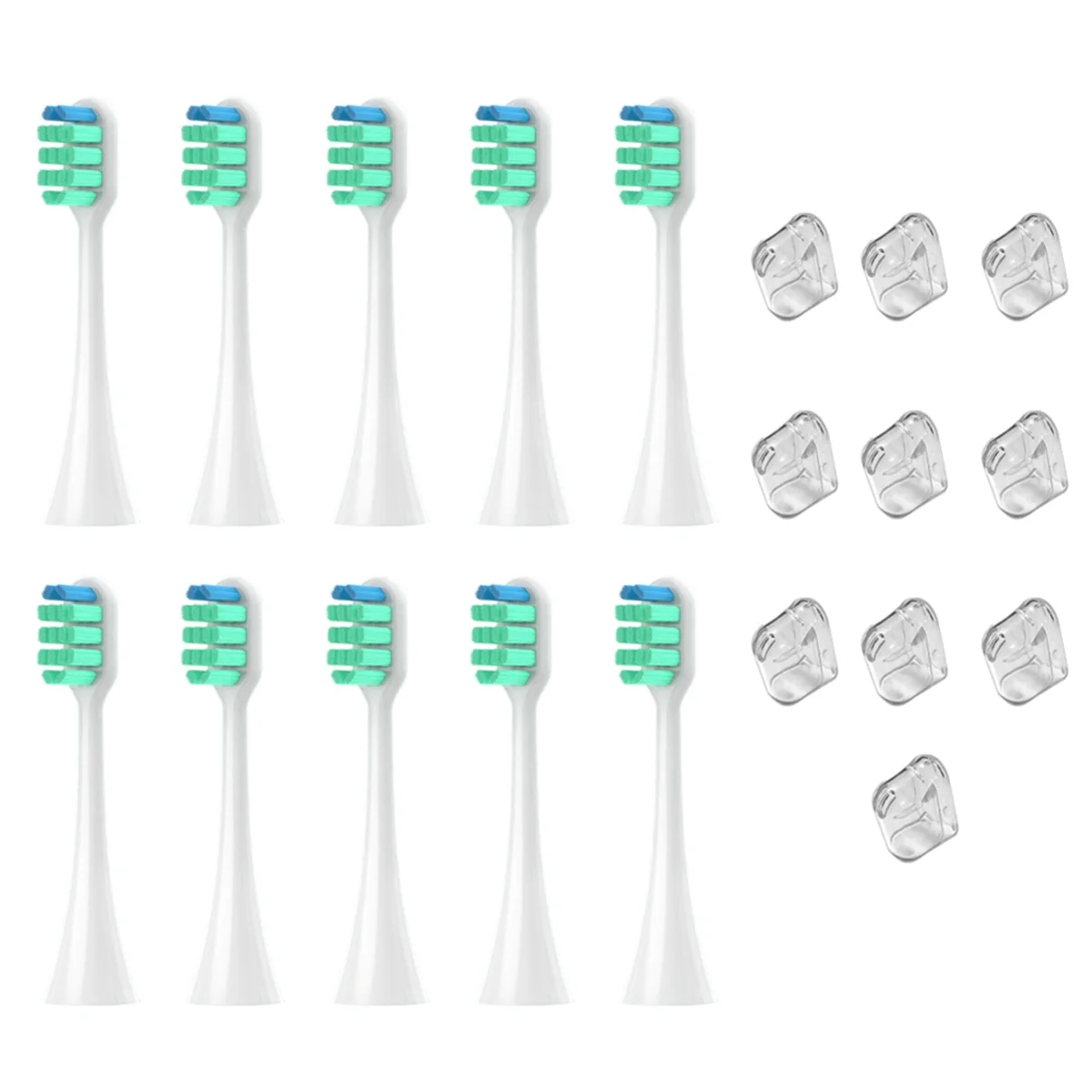 For EW-DC01 Replacement Electric Tooth Brush Heads White