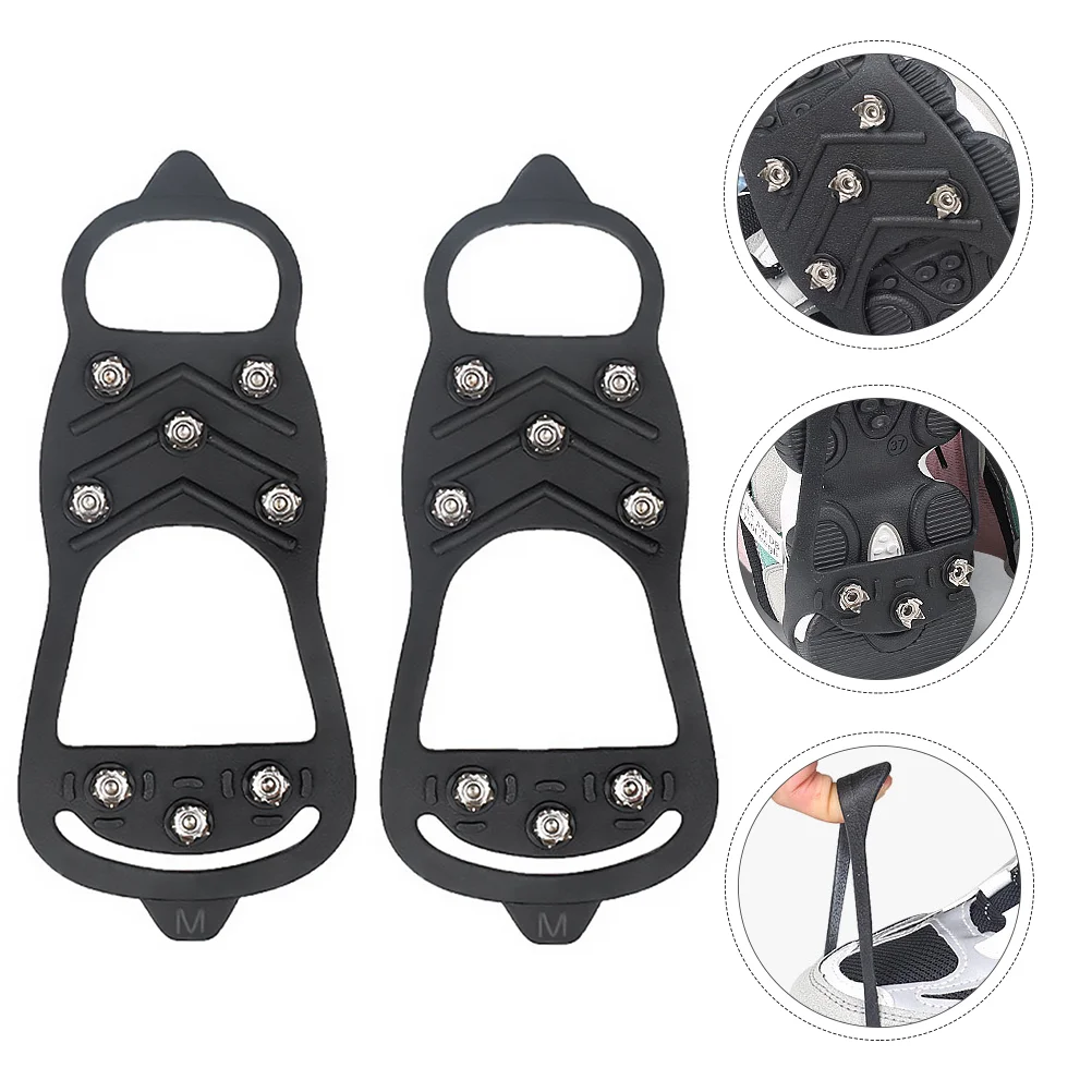 Non-slip Crampon Shoe Covers Casual Winter Ice Surface The Snow Non-skid Spikes Tpe Metal Outdoor Cleats Easy to Wear