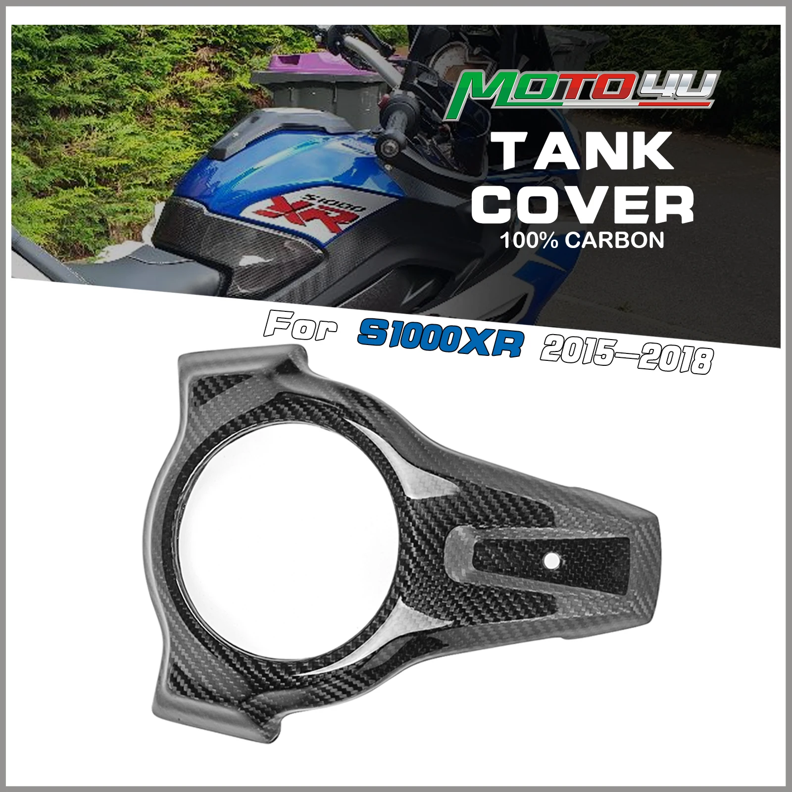 

Real Carbon Fiber Tank Cover Center Fuel protection Cap in Full Carbon For BMW S1000XR S1000 XR S 1000XR 2015 2016 2017 2018