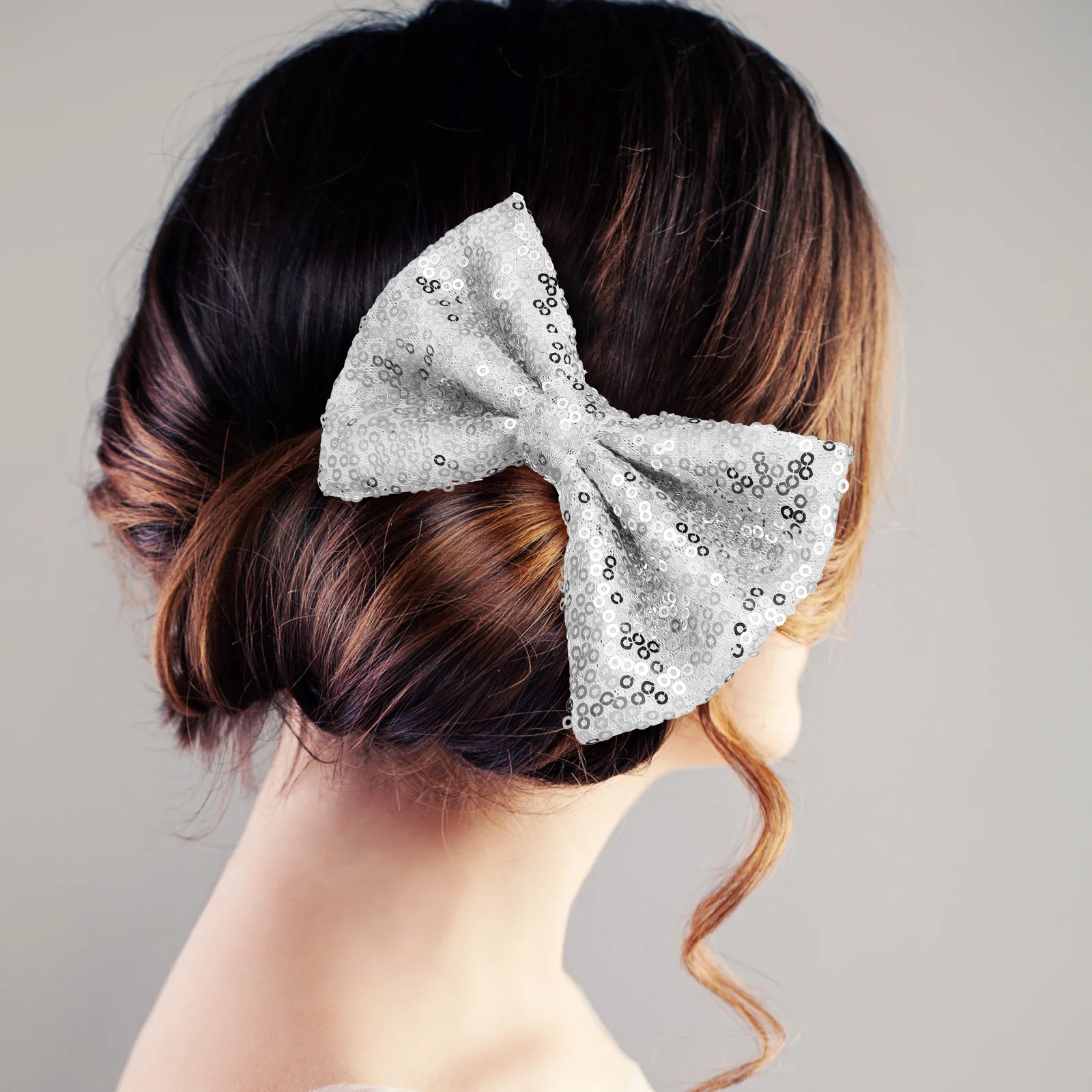 

3pcs Glitter Bows Sequin Hair Clips Large Sparkly Bow Barrettes Bling Hair Styling Accessories For Women Cute Headpiece