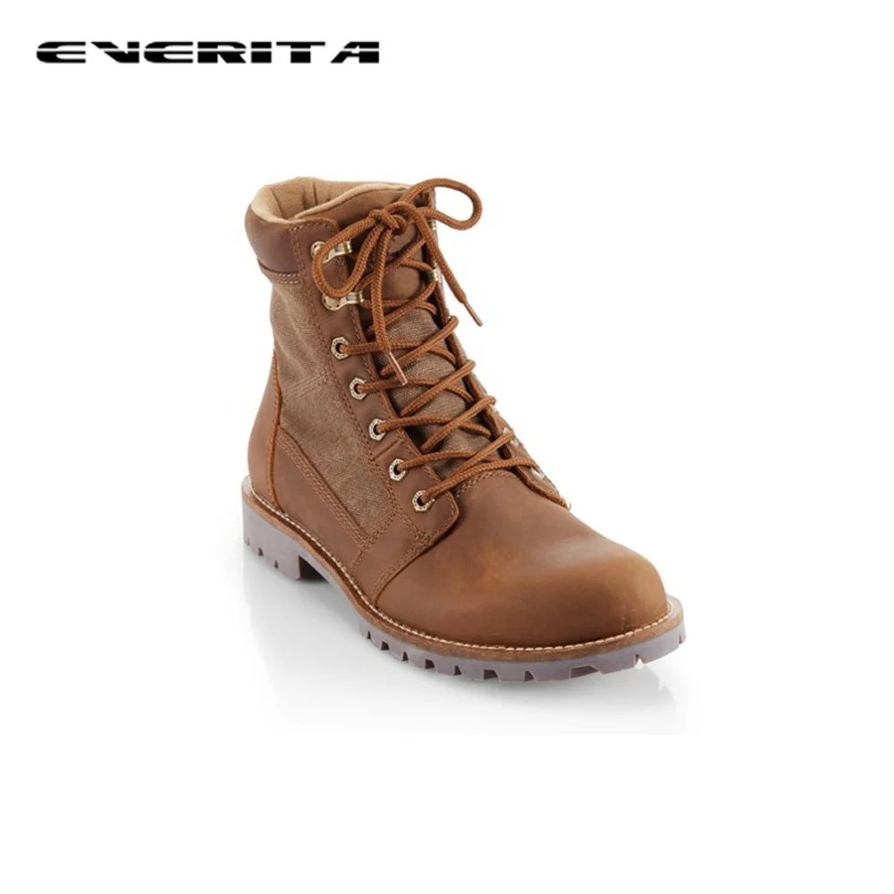 Sapatos masculinos casuais de couro com cordões, botas de tornozelo alto, resistentes ao desgaste, confortáveis, design mais recente, moda