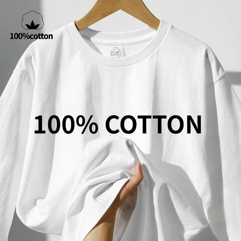 Langarm-T-Shirt aus 100 % gekämmter Baumwolle – weiße gerippte Bündchen (Schwarz/Burgund/Beige/Marineblau) M-5XL – Essential Basic Top ​   Unisex