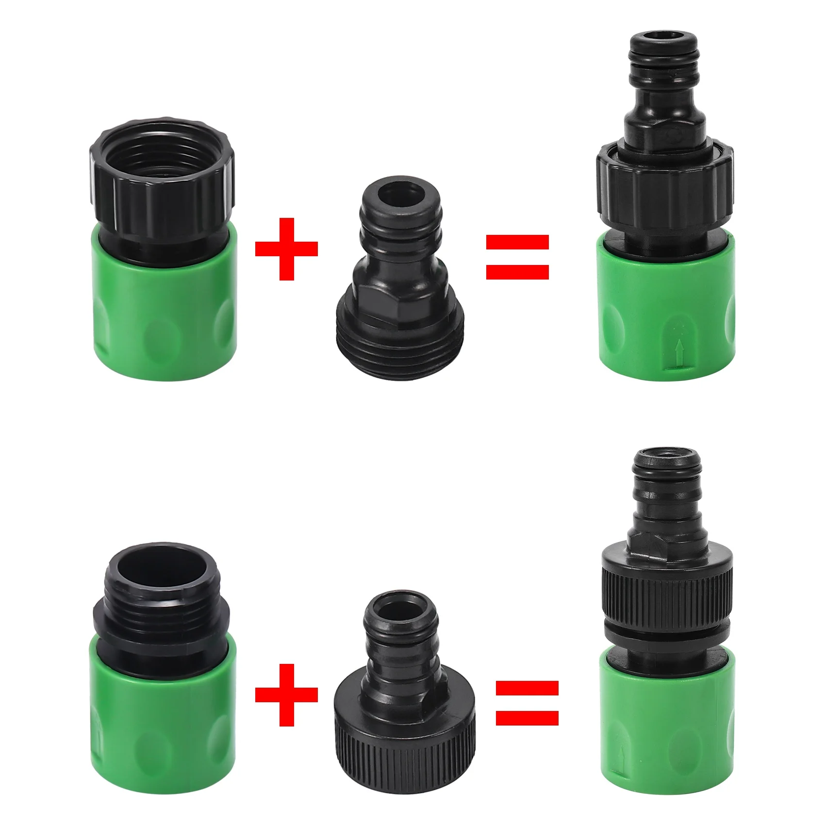 Garden Quick Connect Release Water Hose Fittings Plastic Connectors, Male & Female 3/4 Inch GHT 10Pcs-[A22I Store]