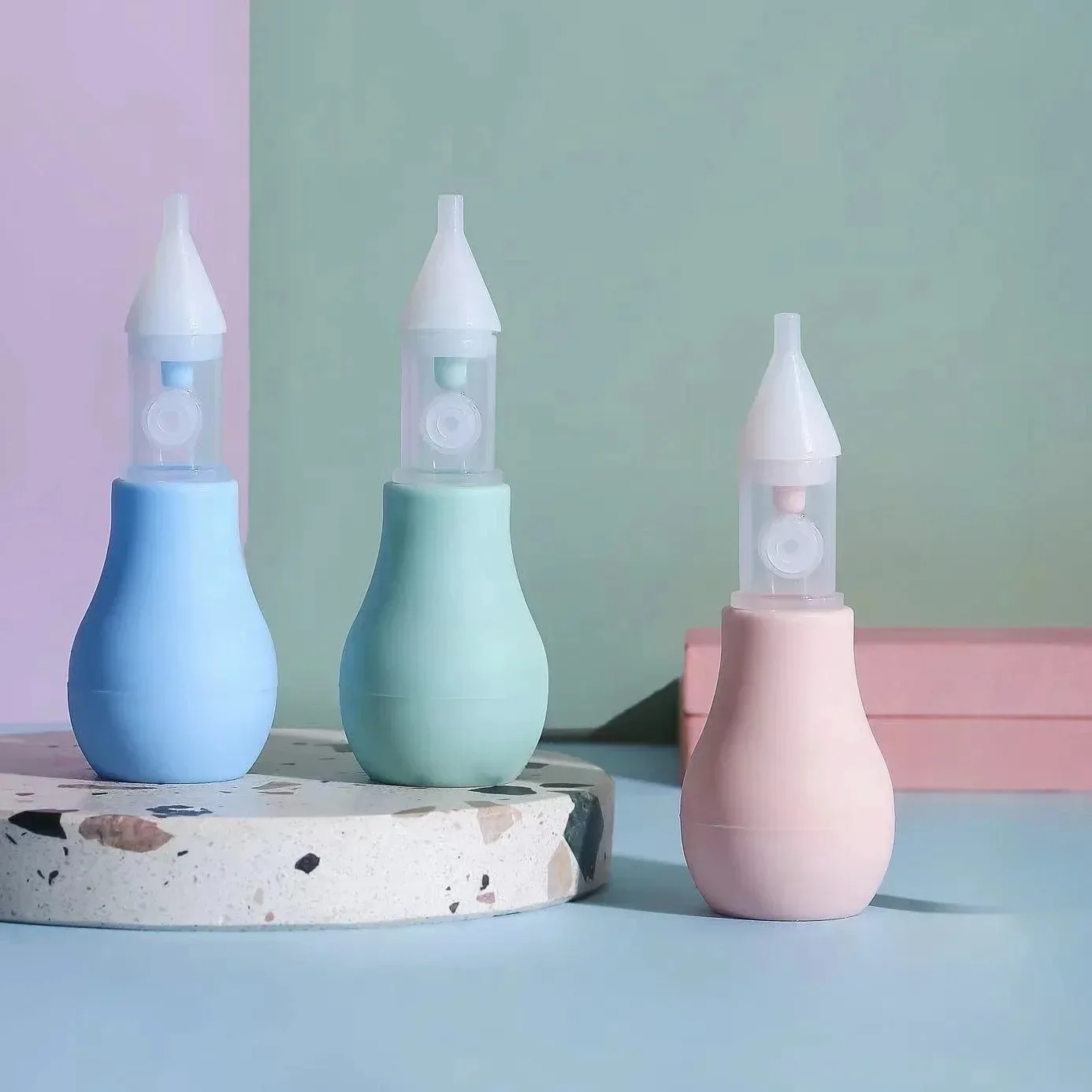 Silicone Nasal Aspirator for Baby Suction Pump Nose Cleaner Children Kids Soothing Nose Cleaning Device Nasal Cleaning Tools